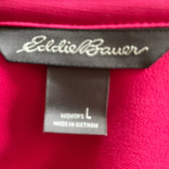 Eddie Bauer Pink Soft Shell Hooded Full Zip Jacket Size L - Picture 4 of 5